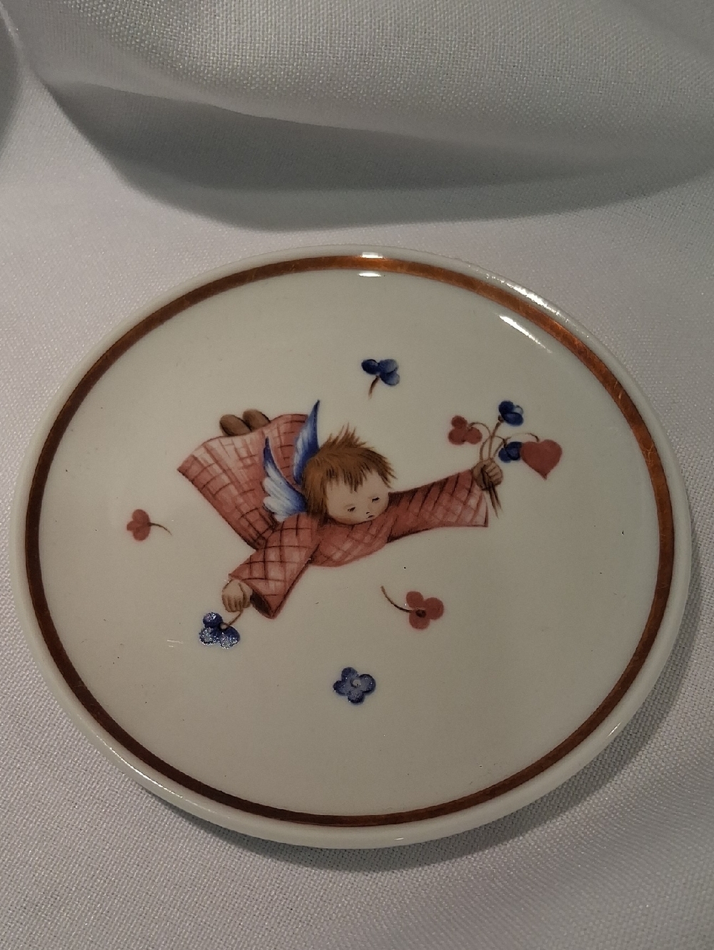 Berta Hummel Museum Mini Porcelain Angel Trinket Dish